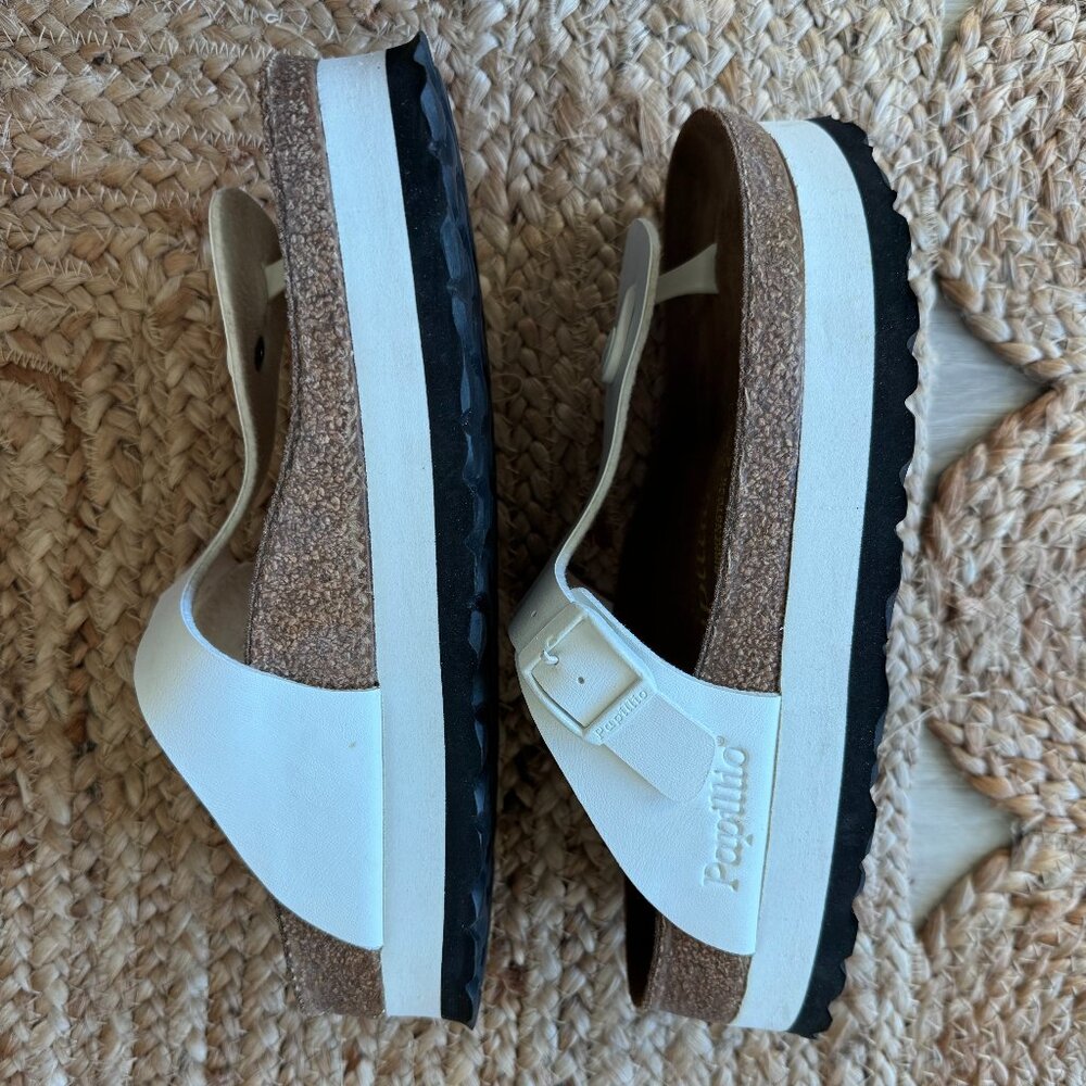 Birkenstock Papillio Gizeh Platform Sandals – White Size EU 36 US Women’s 5–5.5 - Picture 11 of 15